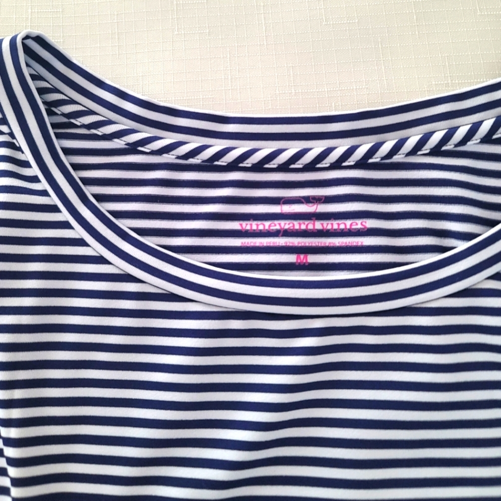 Vineyard Vines Women's Bleu & White Striped Dress, Size M - Picture 3 of 12